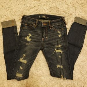 Hollister Super Skinny Ripped Jeans